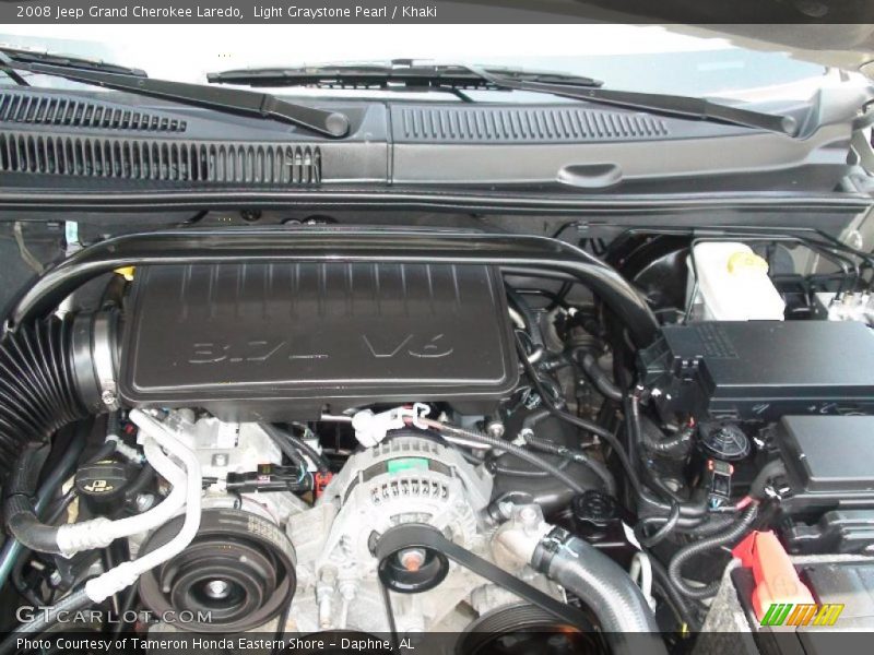 Light Graystone Pearl / Khaki 2008 Jeep Grand Cherokee Laredo