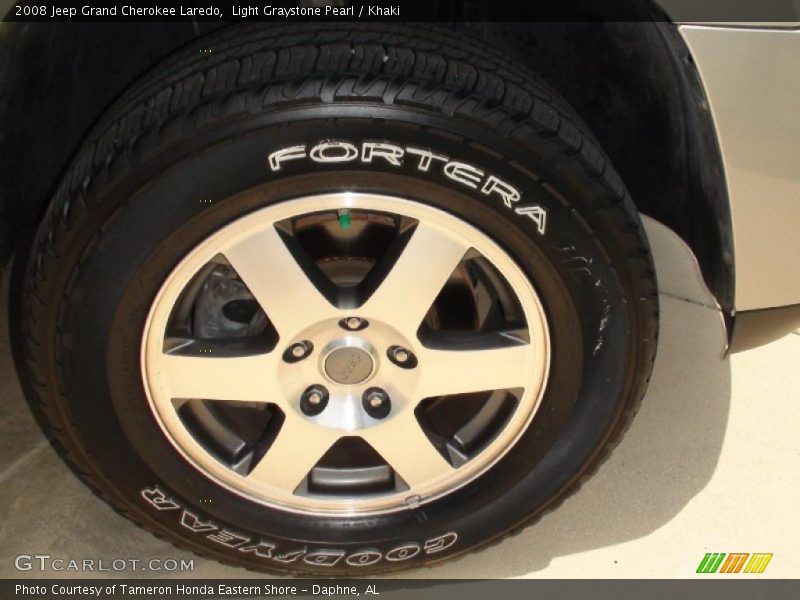 Light Graystone Pearl / Khaki 2008 Jeep Grand Cherokee Laredo