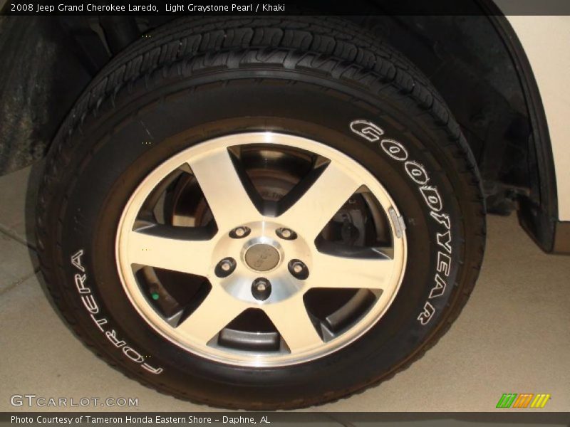 Light Graystone Pearl / Khaki 2008 Jeep Grand Cherokee Laredo