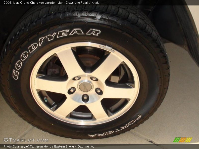 Light Graystone Pearl / Khaki 2008 Jeep Grand Cherokee Laredo