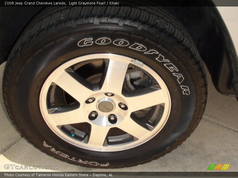 Light Graystone Pearl / Khaki 2008 Jeep Grand Cherokee Laredo