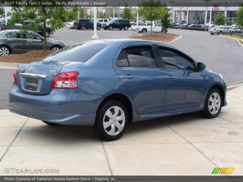 Pacific Blue Metallic / Bisque 2007 Toyota Yaris S Sedan