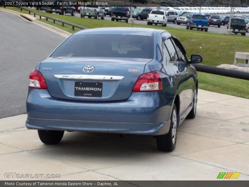 Pacific Blue Metallic / Bisque 2007 Toyota Yaris S Sedan