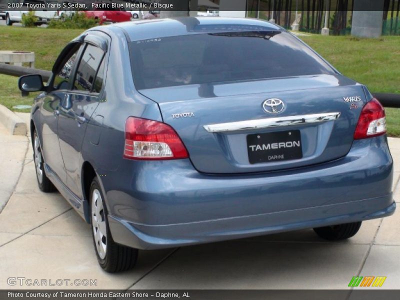 Pacific Blue Metallic / Bisque 2007 Toyota Yaris S Sedan