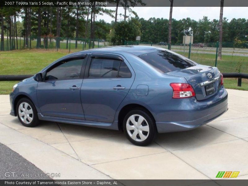 Pacific Blue Metallic / Bisque 2007 Toyota Yaris S Sedan