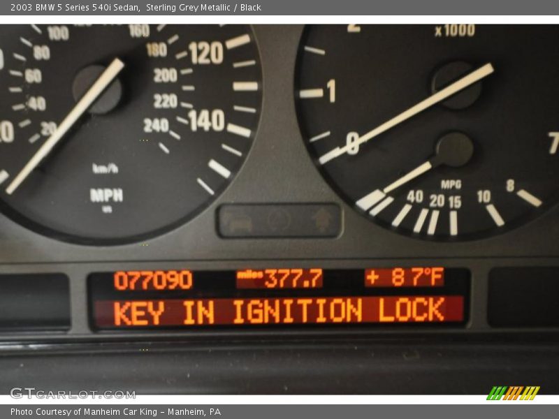 Sterling Grey Metallic / Black 2003 BMW 5 Series 540i Sedan