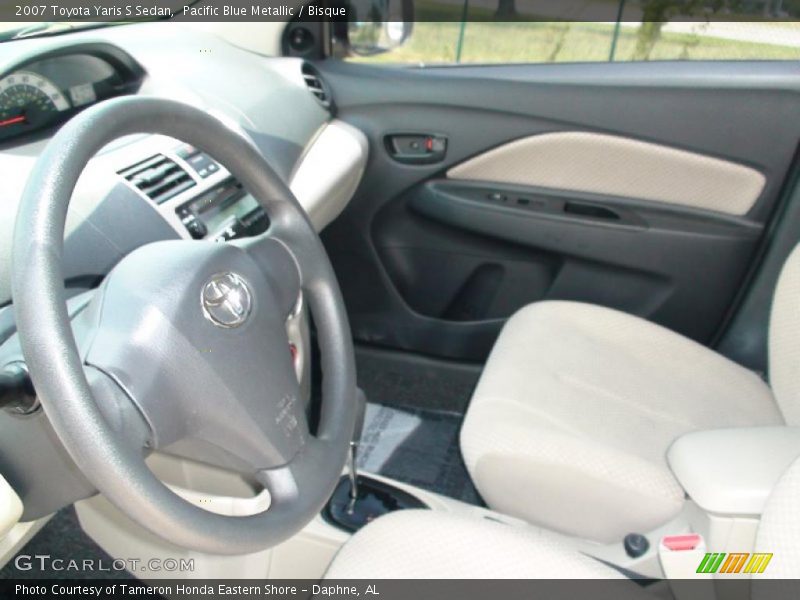 Pacific Blue Metallic / Bisque 2007 Toyota Yaris S Sedan