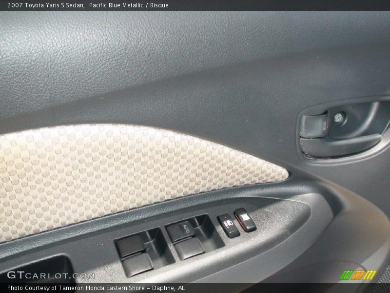 Pacific Blue Metallic / Bisque 2007 Toyota Yaris S Sedan
