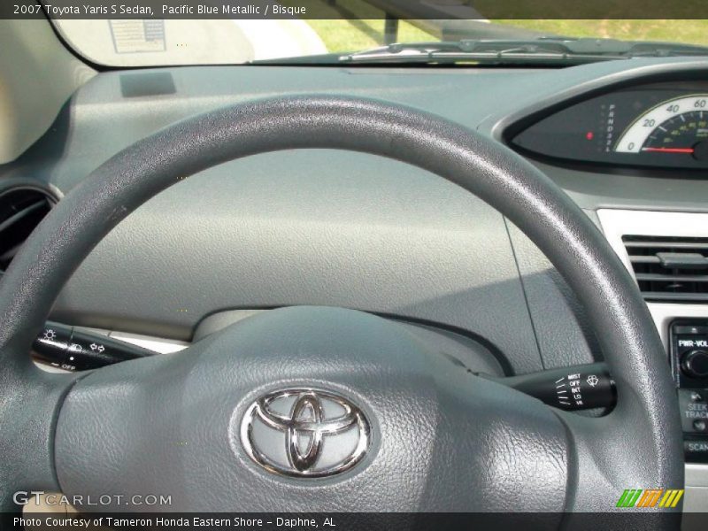 Pacific Blue Metallic / Bisque 2007 Toyota Yaris S Sedan