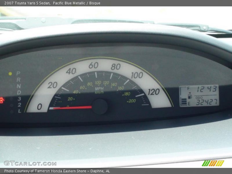 Pacific Blue Metallic / Bisque 2007 Toyota Yaris S Sedan