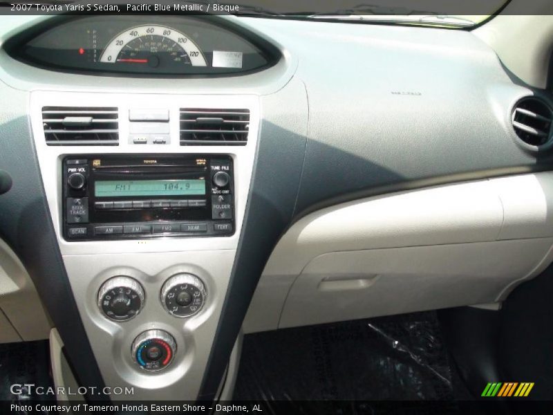 Pacific Blue Metallic / Bisque 2007 Toyota Yaris S Sedan
