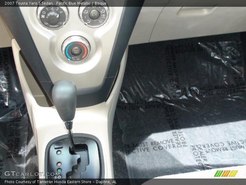 Pacific Blue Metallic / Bisque 2007 Toyota Yaris S Sedan