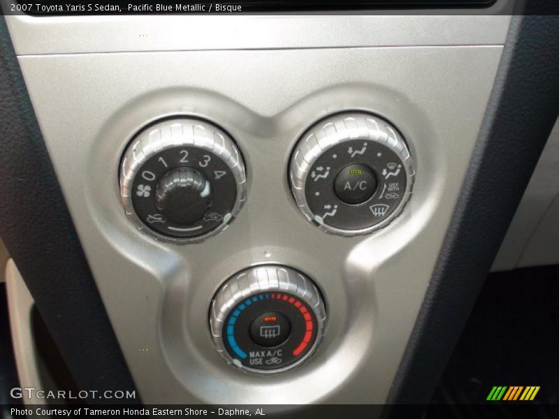 Pacific Blue Metallic / Bisque 2007 Toyota Yaris S Sedan