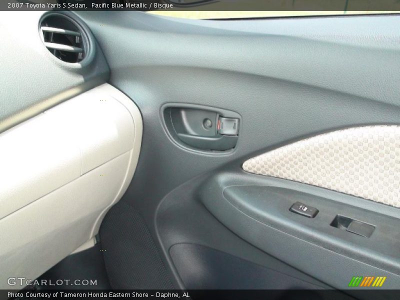 Pacific Blue Metallic / Bisque 2007 Toyota Yaris S Sedan