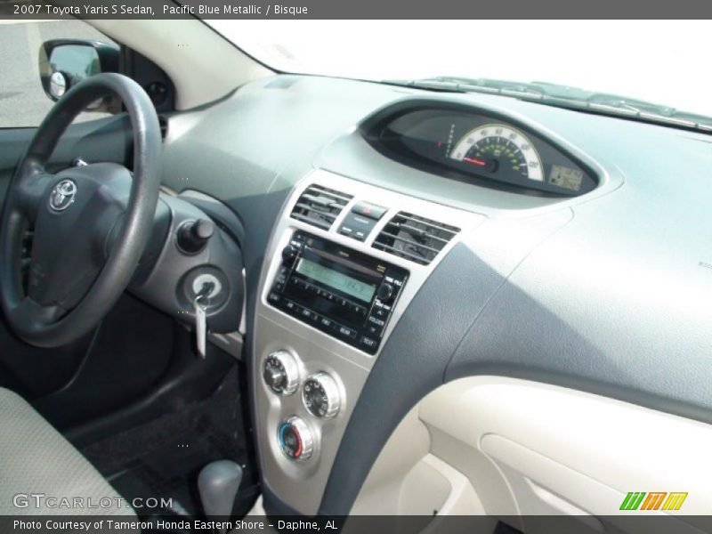 Pacific Blue Metallic / Bisque 2007 Toyota Yaris S Sedan
