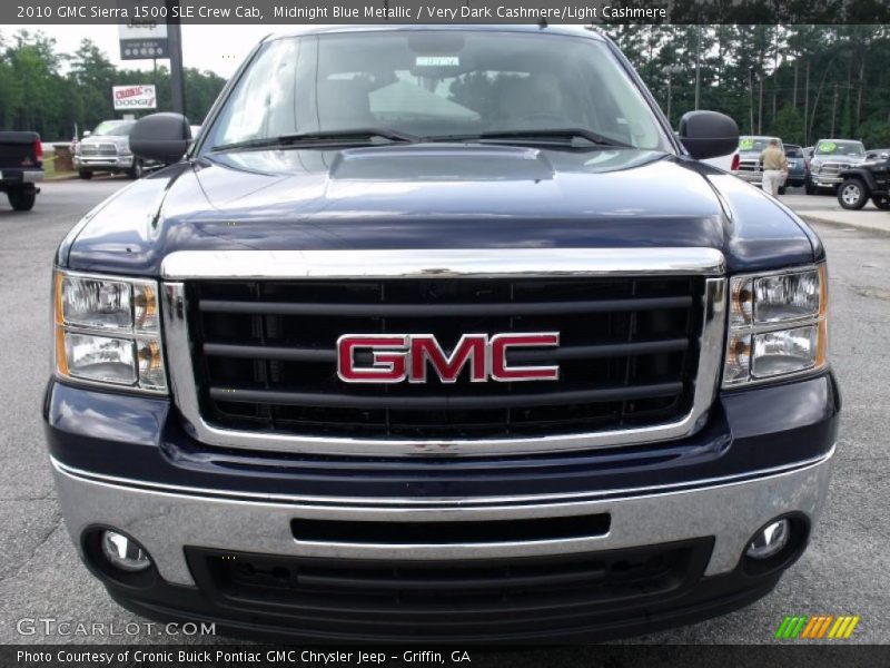 Midnight Blue Metallic / Very Dark Cashmere/Light Cashmere 2010 GMC Sierra 1500 SLE Crew Cab