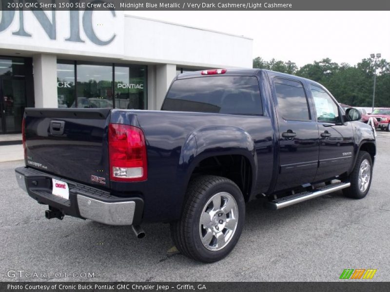 Midnight Blue Metallic / Very Dark Cashmere/Light Cashmere 2010 GMC Sierra 1500 SLE Crew Cab