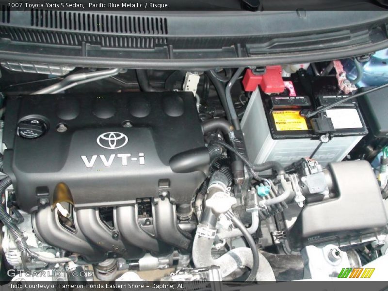 Pacific Blue Metallic / Bisque 2007 Toyota Yaris S Sedan