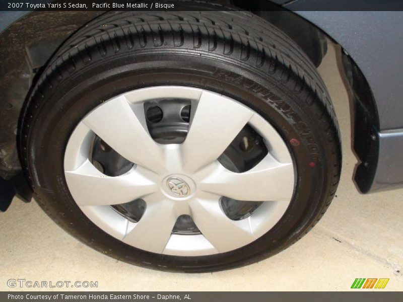 Pacific Blue Metallic / Bisque 2007 Toyota Yaris S Sedan