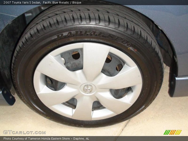 Pacific Blue Metallic / Bisque 2007 Toyota Yaris S Sedan