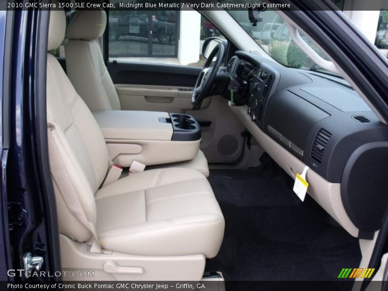 Midnight Blue Metallic / Very Dark Cashmere/Light Cashmere 2010 GMC Sierra 1500 SLE Crew Cab