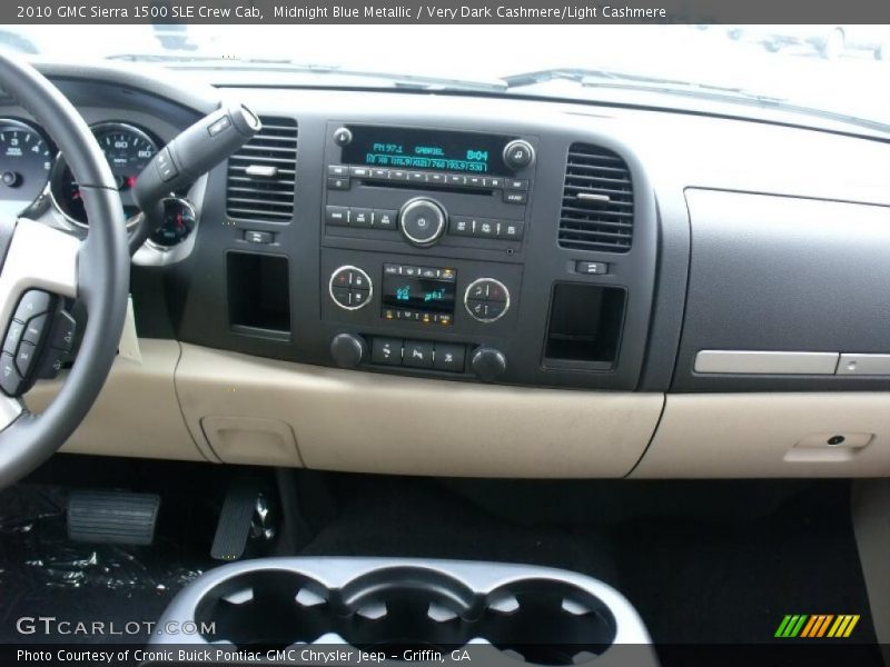 Midnight Blue Metallic / Very Dark Cashmere/Light Cashmere 2010 GMC Sierra 1500 SLE Crew Cab