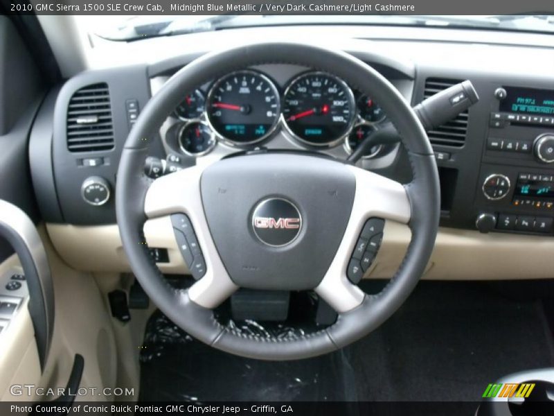 Midnight Blue Metallic / Very Dark Cashmere/Light Cashmere 2010 GMC Sierra 1500 SLE Crew Cab