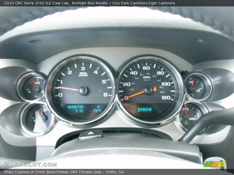 Midnight Blue Metallic / Very Dark Cashmere/Light Cashmere 2010 GMC Sierra 1500 SLE Crew Cab