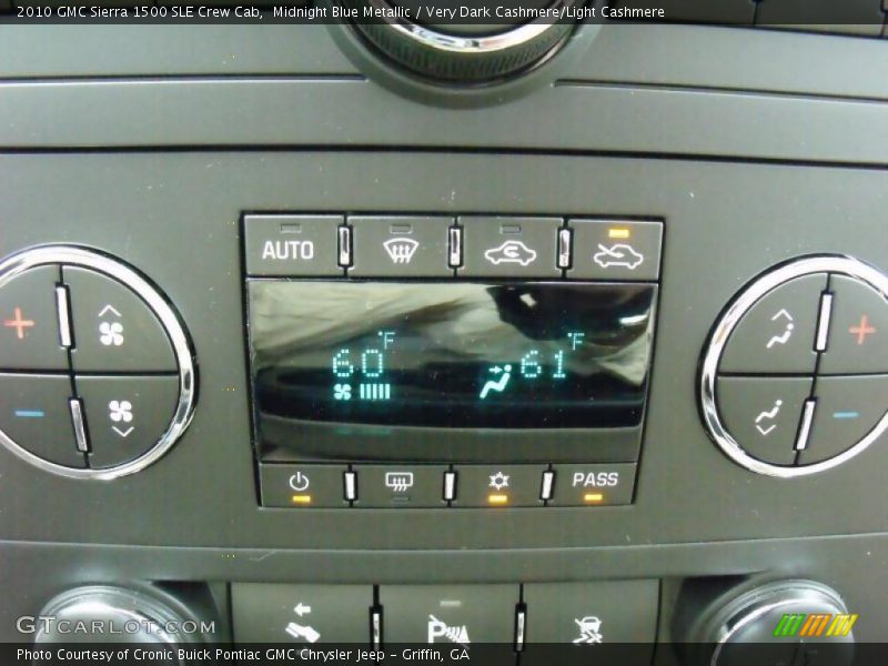 Midnight Blue Metallic / Very Dark Cashmere/Light Cashmere 2010 GMC Sierra 1500 SLE Crew Cab
