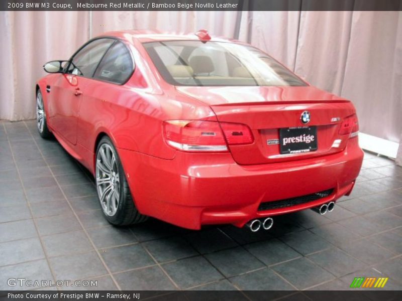 Melbourne Red Metallic / Bamboo Beige Novillo Leather 2009 BMW M3 Coupe