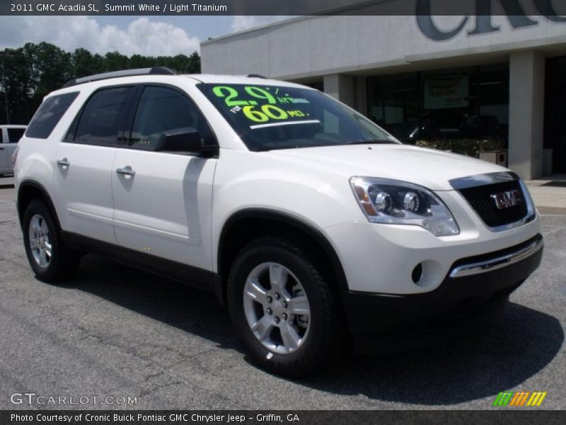 Summit White / Light Titanium 2011 GMC Acadia SL