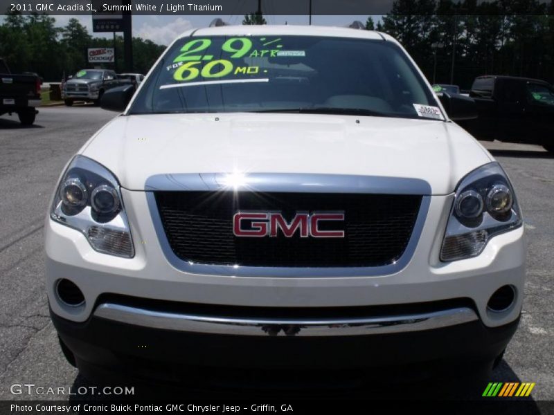 Summit White / Light Titanium 2011 GMC Acadia SL