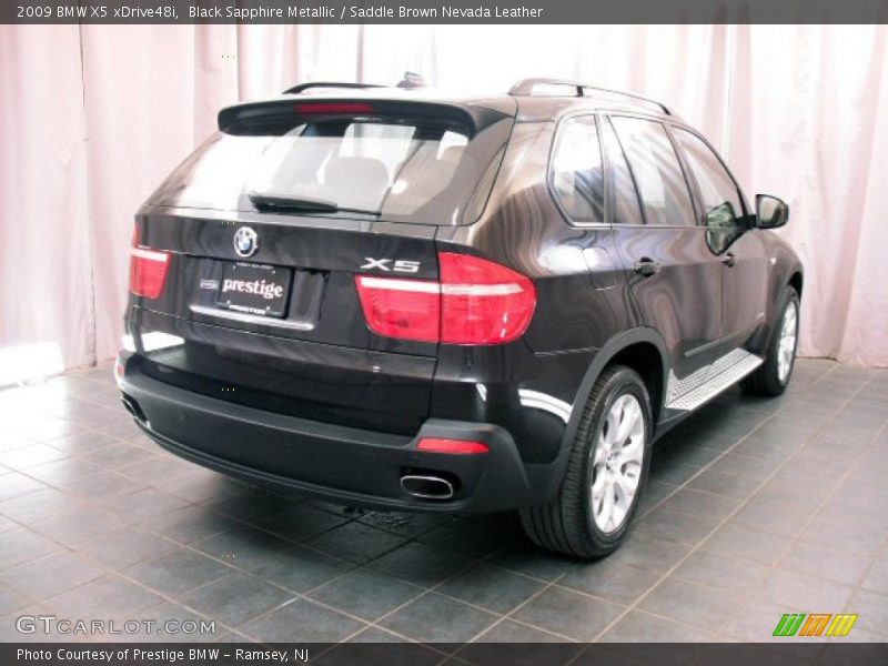 Black Sapphire Metallic / Saddle Brown Nevada Leather 2009 BMW X5 xDrive48i
