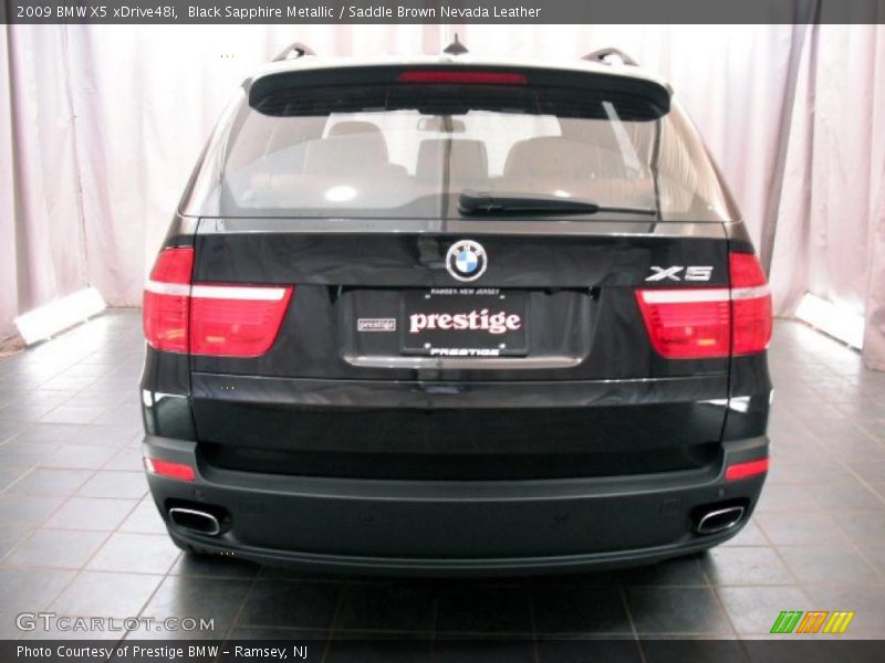 Black Sapphire Metallic / Saddle Brown Nevada Leather 2009 BMW X5 xDrive48i