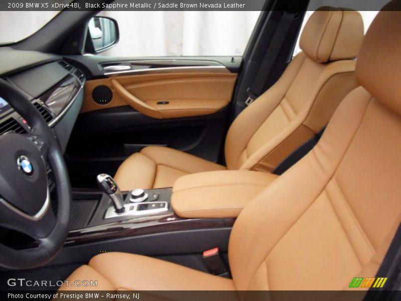 Black Sapphire Metallic / Saddle Brown Nevada Leather 2009 BMW X5 xDrive48i