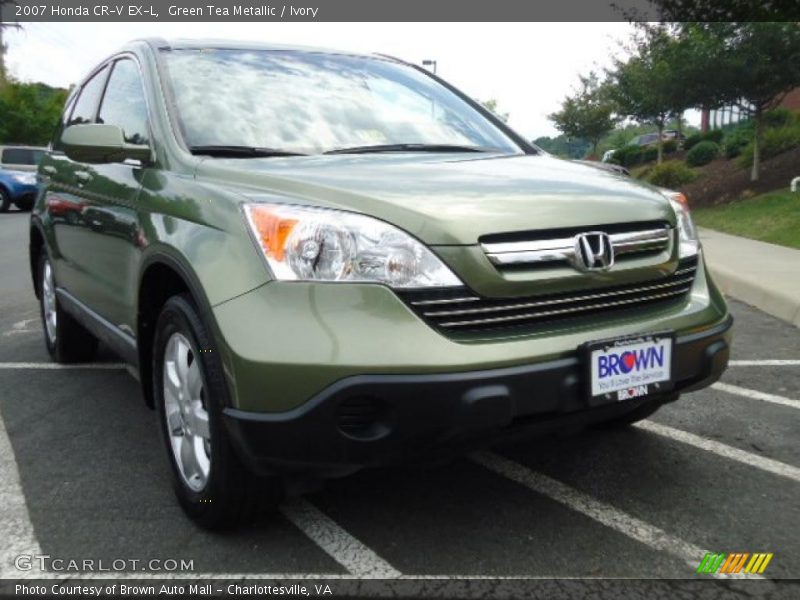 Green Tea Metallic / Ivory 2007 Honda CR-V EX-L