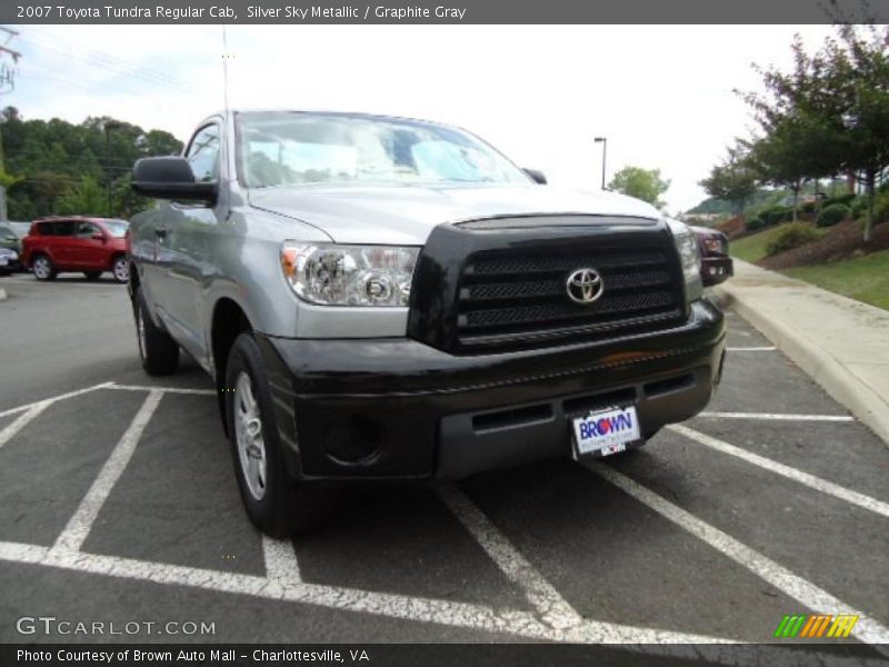 Silver Sky Metallic / Graphite Gray 2007 Toyota Tundra Regular Cab