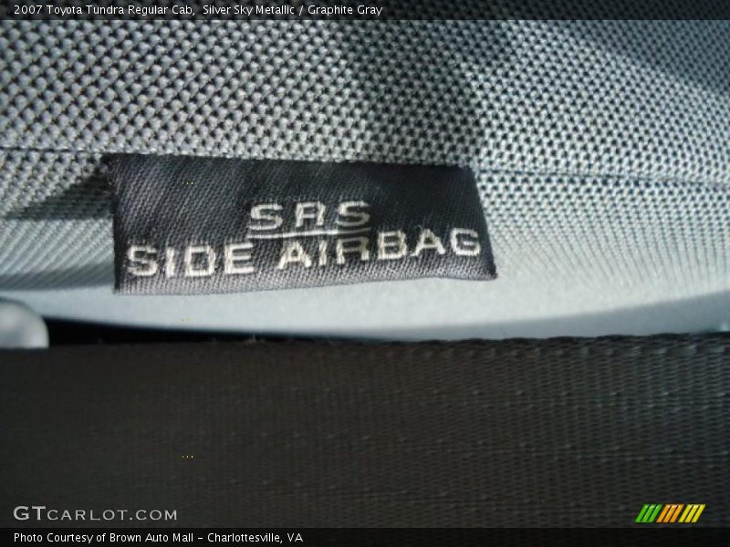 Silver Sky Metallic / Graphite Gray 2007 Toyota Tundra Regular Cab