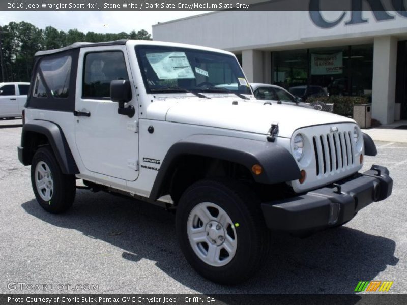 Stone White / Dark Slate Gray/Medium Slate Gray 2010 Jeep Wrangler Sport 4x4
