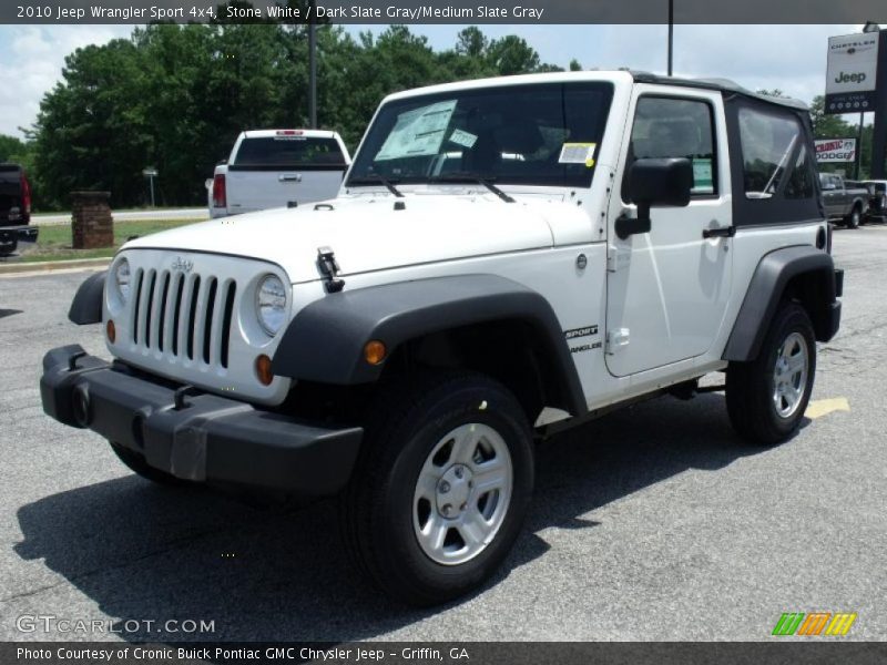 Stone White / Dark Slate Gray/Medium Slate Gray 2010 Jeep Wrangler Sport 4x4