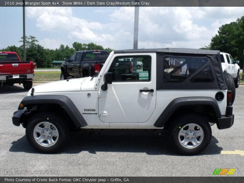 Stone White / Dark Slate Gray/Medium Slate Gray 2010 Jeep Wrangler Sport 4x4