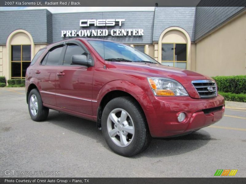 Radiant Red / Black 2007 Kia Sorento LX