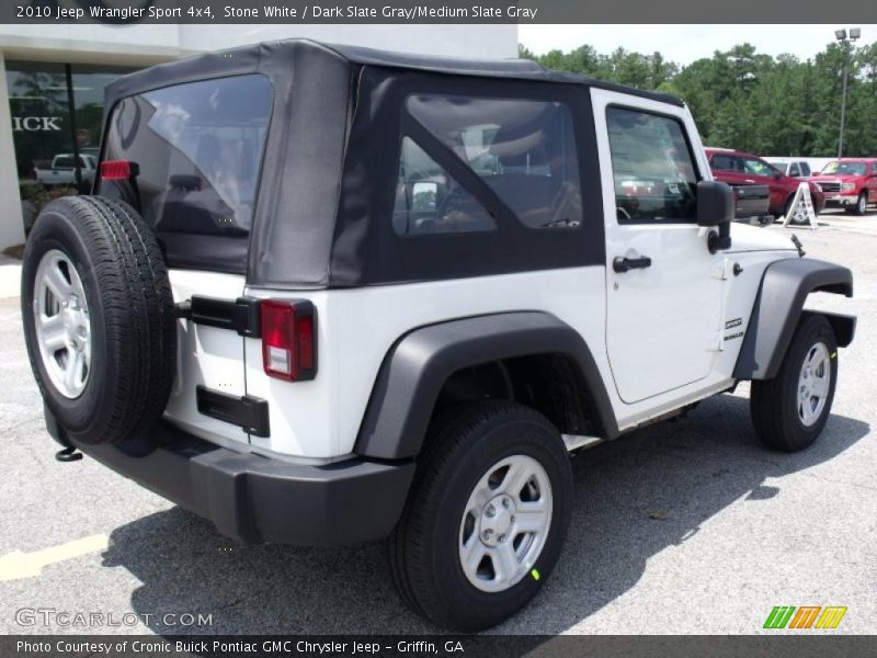 Stone White / Dark Slate Gray/Medium Slate Gray 2010 Jeep Wrangler Sport 4x4
