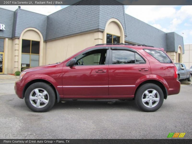 Radiant Red / Black 2007 Kia Sorento LX