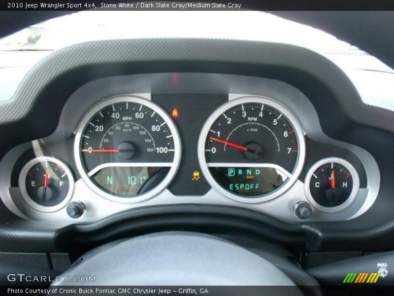 Stone White / Dark Slate Gray/Medium Slate Gray 2010 Jeep Wrangler Sport 4x4
