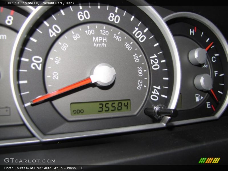 Radiant Red / Black 2007 Kia Sorento LX