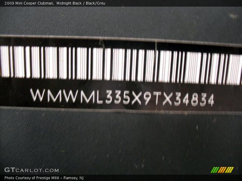 Midnight Black / Black/Grey 2009 Mini Cooper Clubman
