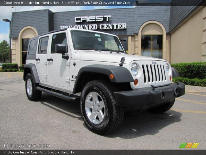 Stone White / Dark Slate Gray/Med Slate Gray 2008 Jeep Wrangler Unlimited X 4x4