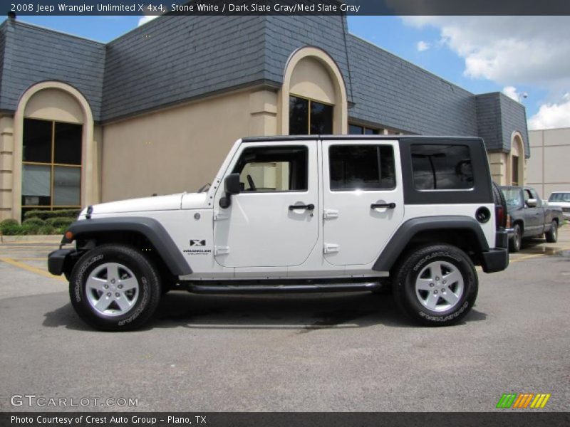 Stone White / Dark Slate Gray/Med Slate Gray 2008 Jeep Wrangler Unlimited X 4x4