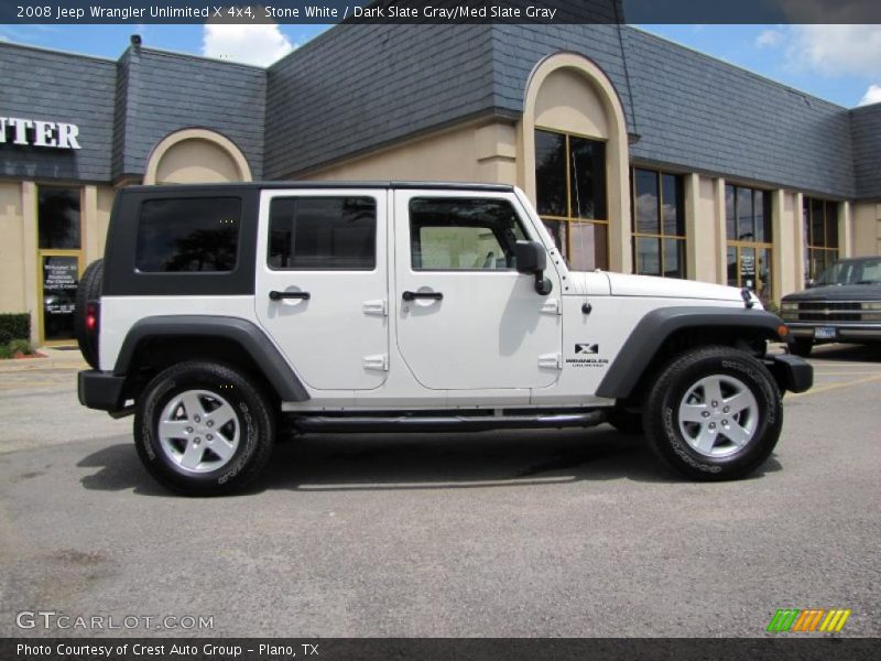 Stone White / Dark Slate Gray/Med Slate Gray 2008 Jeep Wrangler Unlimited X 4x4